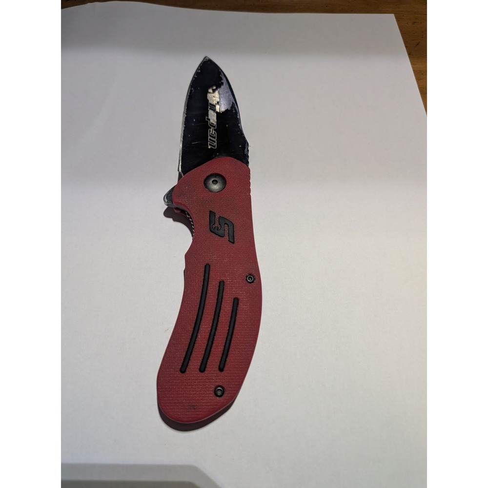 Snap-On CRKT Slacker Folding Knife SEK71MMKR RAVE XL Ken Onion Design